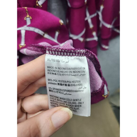 Charter Club Pink Diamond Print Blouse Womens XL Polyester & Spandex Made In Ind - Picture 3 of 4